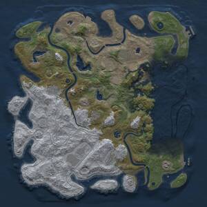 Thumbnail Rust Map: Procedural Map, Size: 4500, Seed: 54646546, 16 Monuments