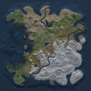 Thumbnail Rust Map: Procedural Map, Size: 4250, Seed: 2073457512, 16 Monuments