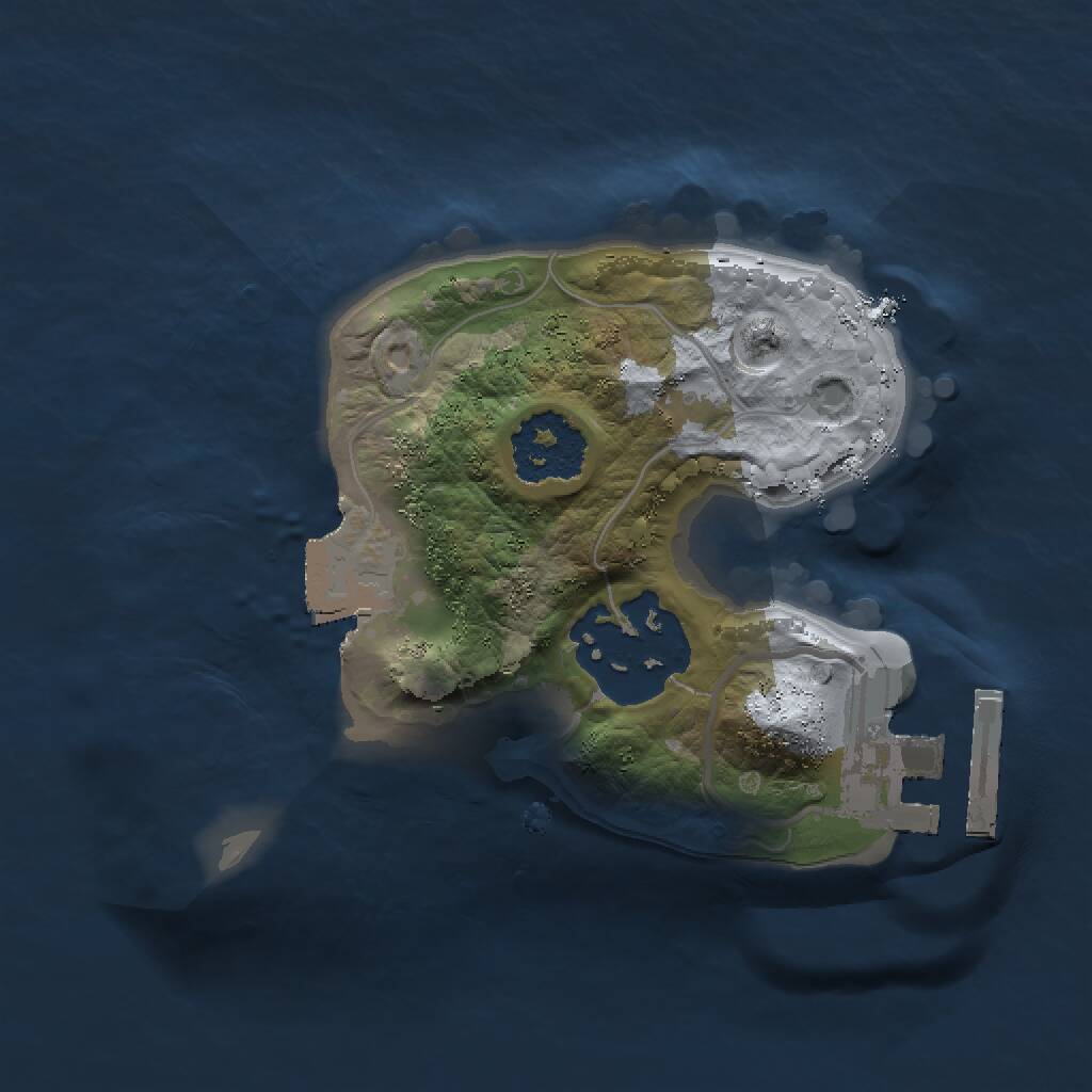 Rust Map: Procedural Map, Size: 1500, Seed: 1591365276, 3 Monuments