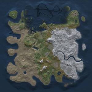 Thumbnail Rust Map: Procedural Map, Size: 4000, Seed: 467443665, 13 Monuments