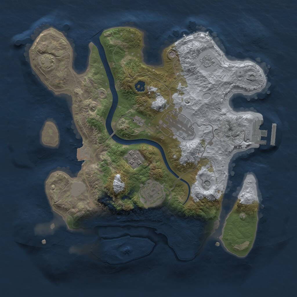 Rust Map: Procedural Map, Size: 2700, Seed: 1779278521, 8 Monuments