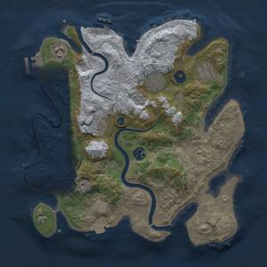Thumbnail Rust Map: Procedural Map, Size: 3250, Seed: 498425336, 13 Monuments