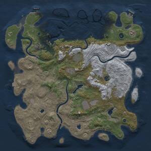 Thumbnail Rust Map: Procedural Map, Size: 4500, Seed: 102273179, 17 Monuments