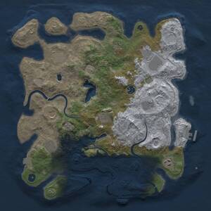 Thumbnail Rust Map: Procedural Map, Size: 4000, Seed: 216503043, 16 Monuments