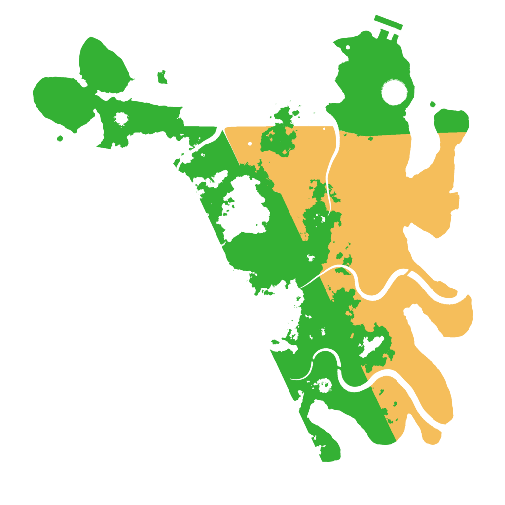 Biome Rust Map: Procedural Map, Size: 3500, Seed: 102909