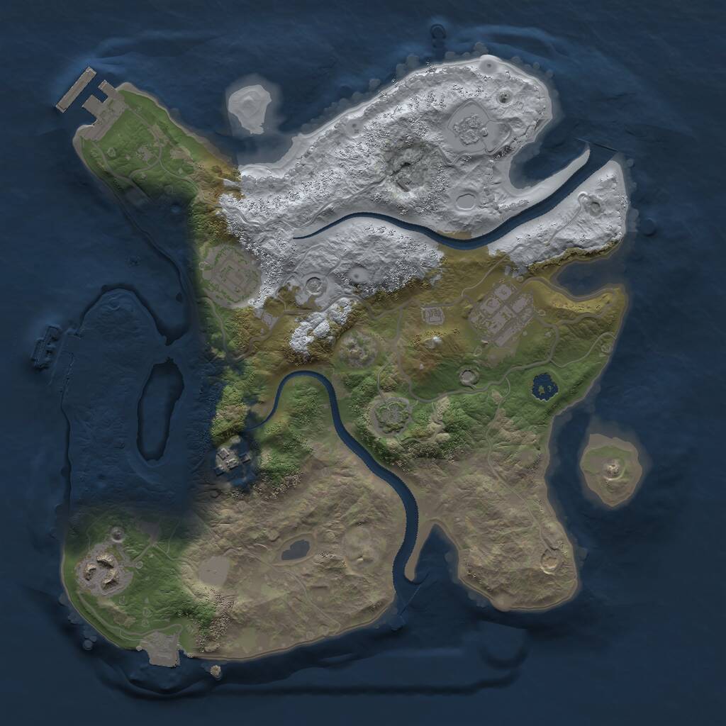 Rust Map: Procedural Map, Size: 2800, Seed: 6742069, 10 Monuments