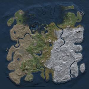 Thumbnail Rust Map: Procedural Map, Size: 4500, Seed: 604422635, 17 Monuments