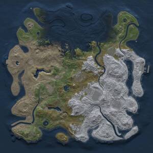 Thumbnail Rust Map: Procedural Map, Size: 4250, Seed: 974158508, 17 Monuments