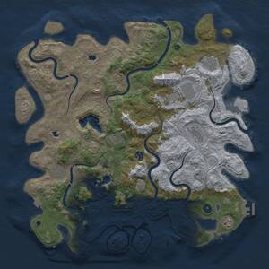 Thumbnail Rust Map: Procedural Map, Size: 4500, Seed: 1341108803, 16 Monuments