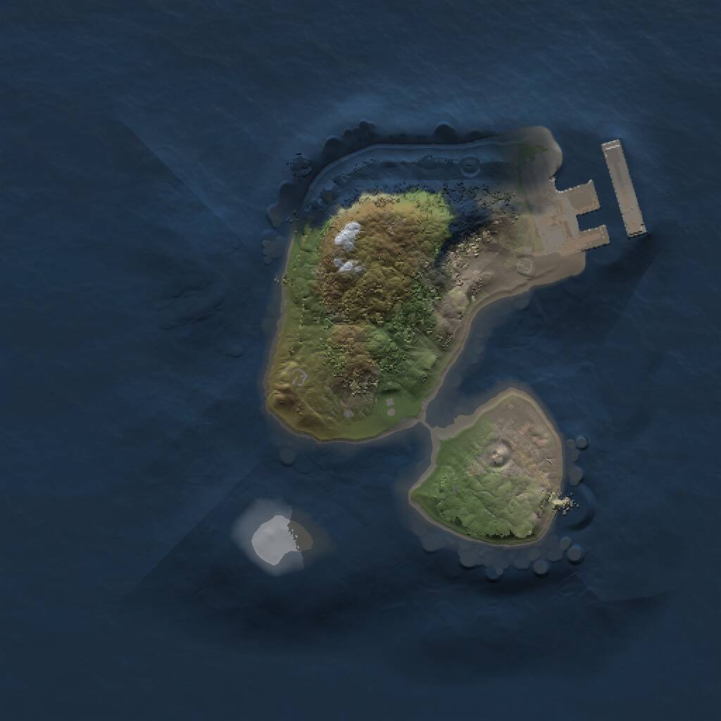 Rust Map: Procedural Map, Size: 1500, Seed: 95328, 2 Monuments