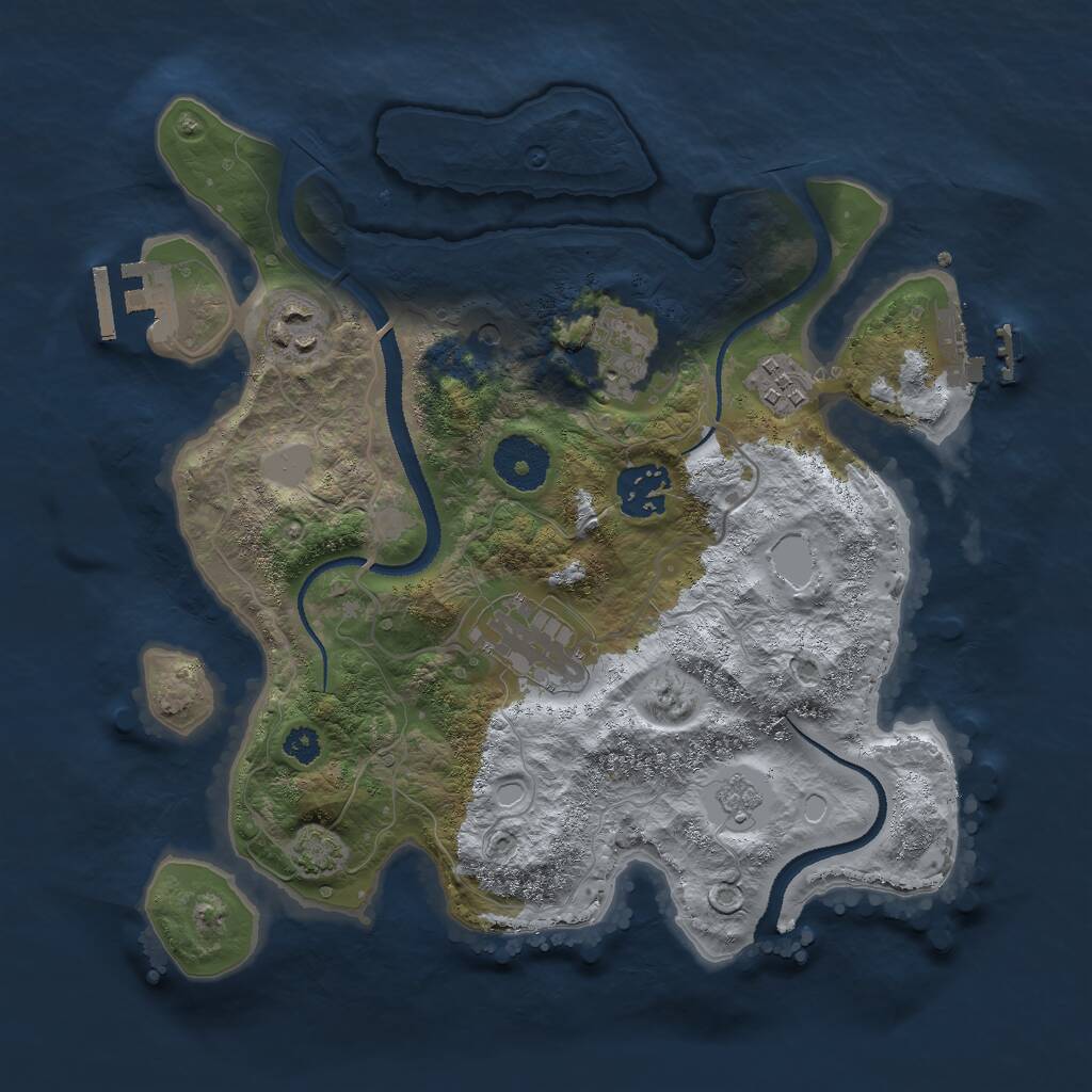 Rust Map: Procedural Map, Size: 3000, Seed: 44179, 11 Monuments