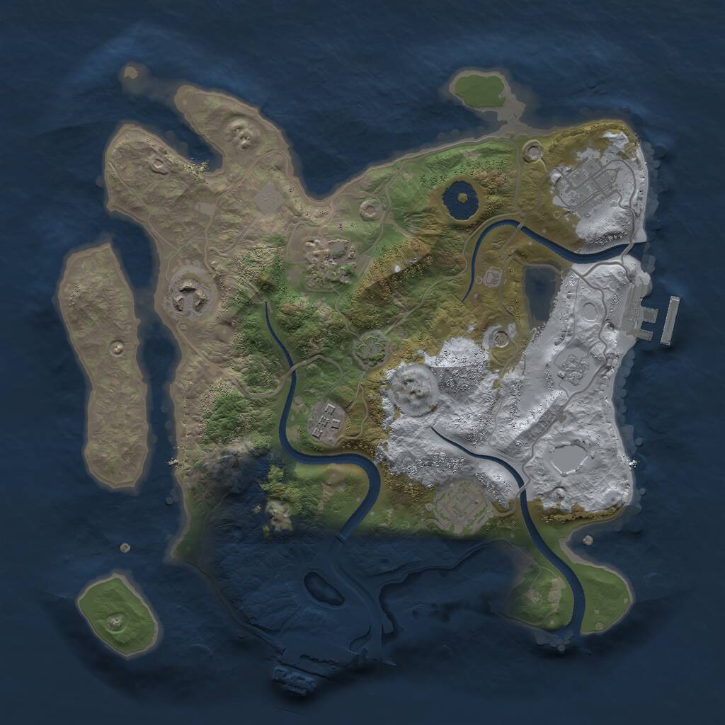 Rust Map: Procedural Map, Size: 3000, Seed: 21372137, 11 Monuments
