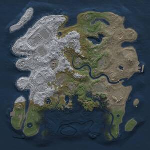 Thumbnail Rust Map: Procedural Map, Size: 4000, Seed: 1082880487, 17 Monuments