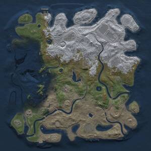 Thumbnail Rust Map: Procedural Map, Size: 4250, Seed: 721730823, 16 Monuments