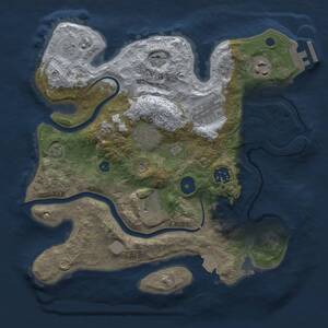 Thumbnail Rust Map: Procedural Map, Size: 3000, Seed: 83267, 11 Monuments