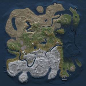 Thumbnail Rust Map: Procedural Map, Size: 4000, Seed: 2469942, 15 Monuments