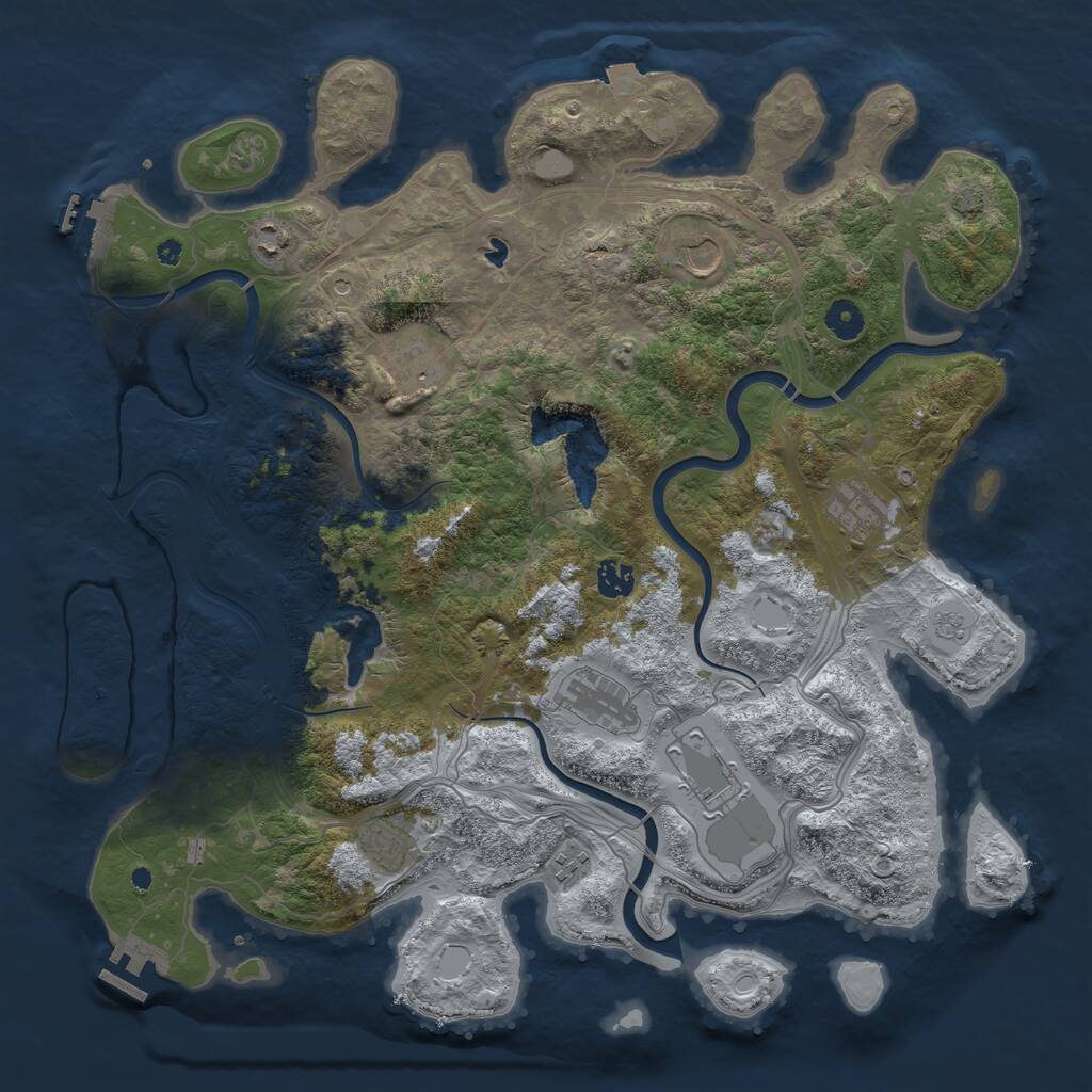 Rust Map: Procedural Map, Size: 4250, Seed: 896715912, 15 Monuments