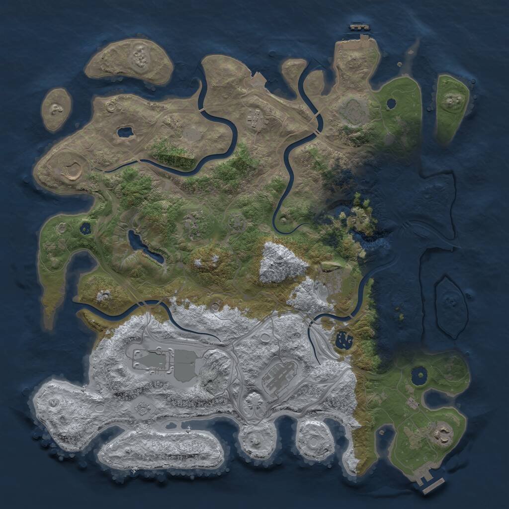 Rust Map: Procedural Map, Size: 4250, Seed: 209414986, 15 Monuments