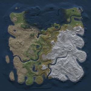 Thumbnail Rust Map: Procedural Map, Size: 4250, Seed: 1446541271, 16 Monuments