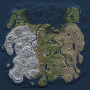 Thumbnail Rust Map: Procedural Map, Size: 4250, Seed: 498878, 17 Monuments
