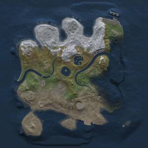 Thumbnail Rust Map: Procedural Map, Size: 2400, Seed: 792792, 7 Monuments