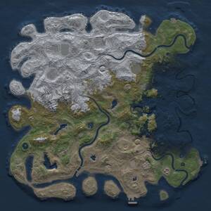 Thumbnail Rust Map: Procedural Map, Size: 5000, Seed: 52126, 17 Monuments