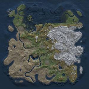 Thumbnail Rust Map: Procedural Map, Size: 4500, Seed: 1128401765, 17 Monuments