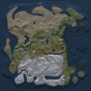 Thumbnail Rust Map: Procedural Map, Size: 4250, Seed: 168160762, 15 Monuments