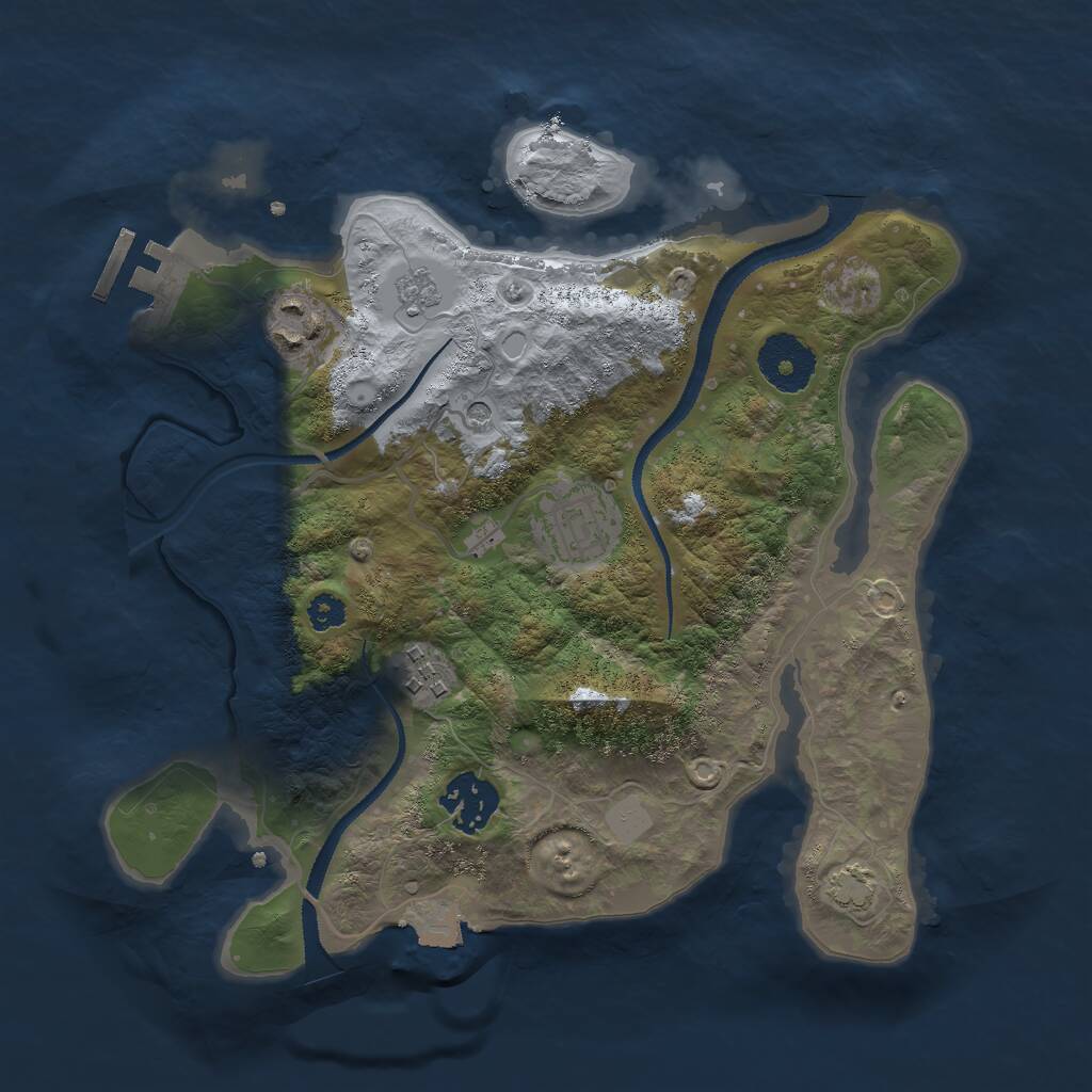 Rust Map: Procedural Map, Size: 2900, Seed: 539899342, 9 Monuments