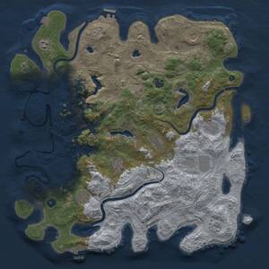 Thumbnail Rust Map: Procedural Map, Size: 4500, Seed: 473000581, 17 Monuments