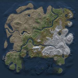 Thumbnail Rust Map: Procedural Map, Size: 4250, Seed: 906619272, 16 Monuments