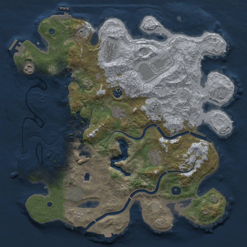 Rust Map: Procedural Map, Size: 4000, Seed: 426291966, 15 Monuments