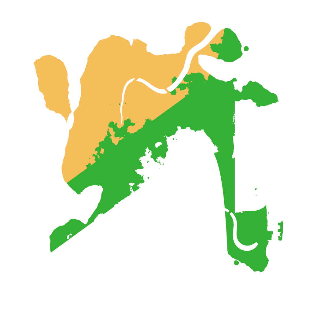 Biome Rust Map: Procedural Map, Size: 2500, Seed: 260742402