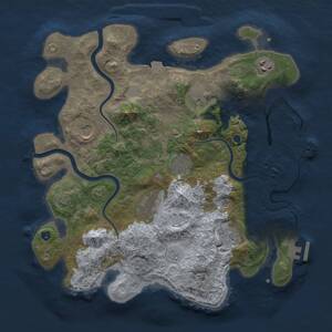 Thumbnail Rust Map: Procedural Map, Size: 3500, Seed: 675664231, 13 Monuments