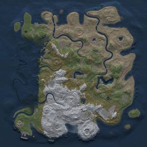 Thumbnail Rust Map: Procedural Map, Size: 4500, Seed: 1985576359, 16 Monuments