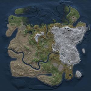 Thumbnail Rust Map: Procedural Map, Size: 3750, Seed: 2057622020, 15 Monuments