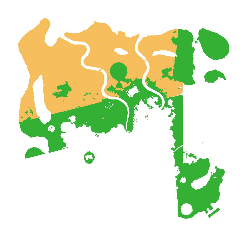 Biome Rust Map: Procedural Map, Size: 3700, Seed: 260520