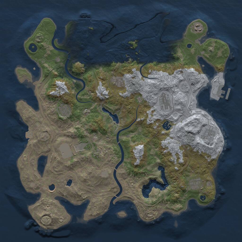 Rust Map: Procedural Map, Size: 4250, Seed: 665180224, 17 Monuments
