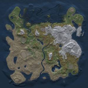 Thumbnail Rust Map: Procedural Map, Size: 4250, Seed: 665180224, 17 Monuments