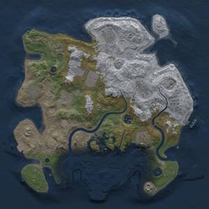 Thumbnail Rust Map: Procedural Map, Size: 3500, Seed: 453102993, 16 Monuments