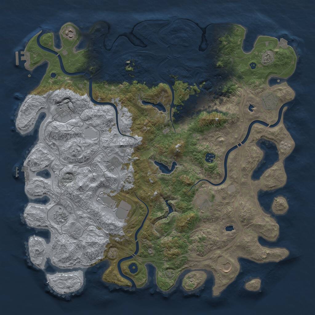 Rust Map: Procedural Map, Size: 4750, Seed: 40492716, 17 Monuments