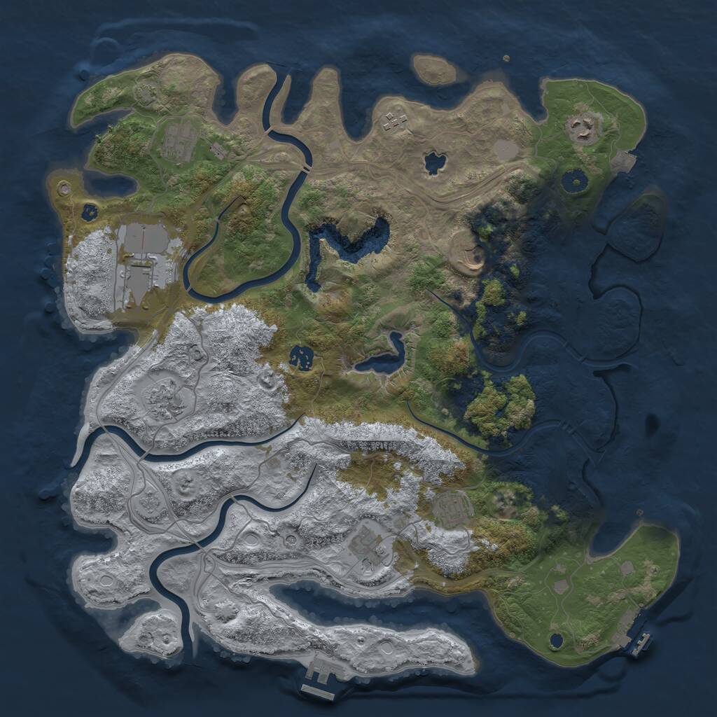 Rust Map: Procedural Map, Size: 4290, Seed: 926164075, 15 Monuments