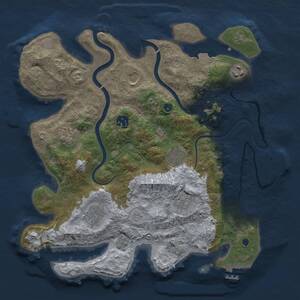 Thumbnail Rust Map: Procedural Map, Size: 3500, Seed: 891201911, 14 Monuments