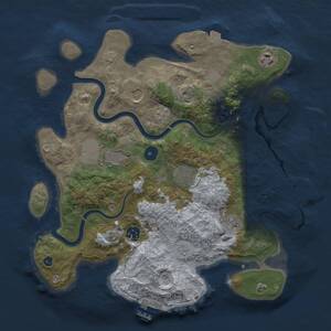 Thumbnail Rust Map: Procedural Map, Size: 3500, Seed: 208642099, 13 Monuments
