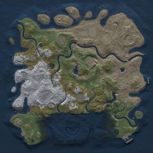 Thumbnail Rust Map: Procedural Map, Size: 4250, Seed: 71929480, 16 Monuments