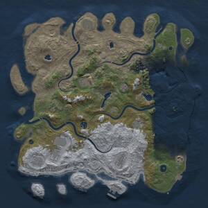 Thumbnail Rust Map: Procedural Map, Size: 4500, Seed: 1071954501, 17 Monuments