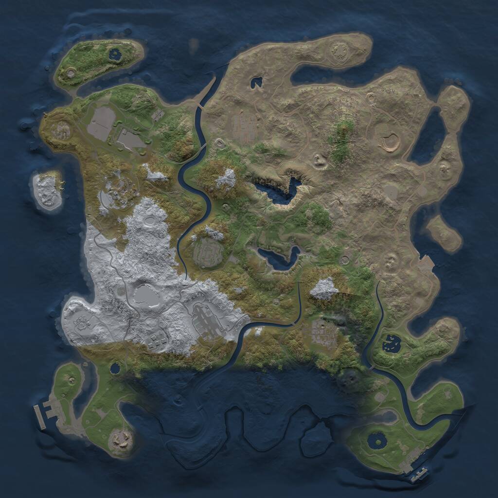 Rust Map: Procedural Map, Size: 4000, Seed: 367153729, 16 Monuments