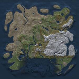 Thumbnail Rust Map: Procedural Map, Size: 4500, Seed: 345799852, 15 Monuments