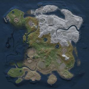 Thumbnail Rust Map: Procedural Map, Size: 3500, Seed: 237450075, 15 Monuments