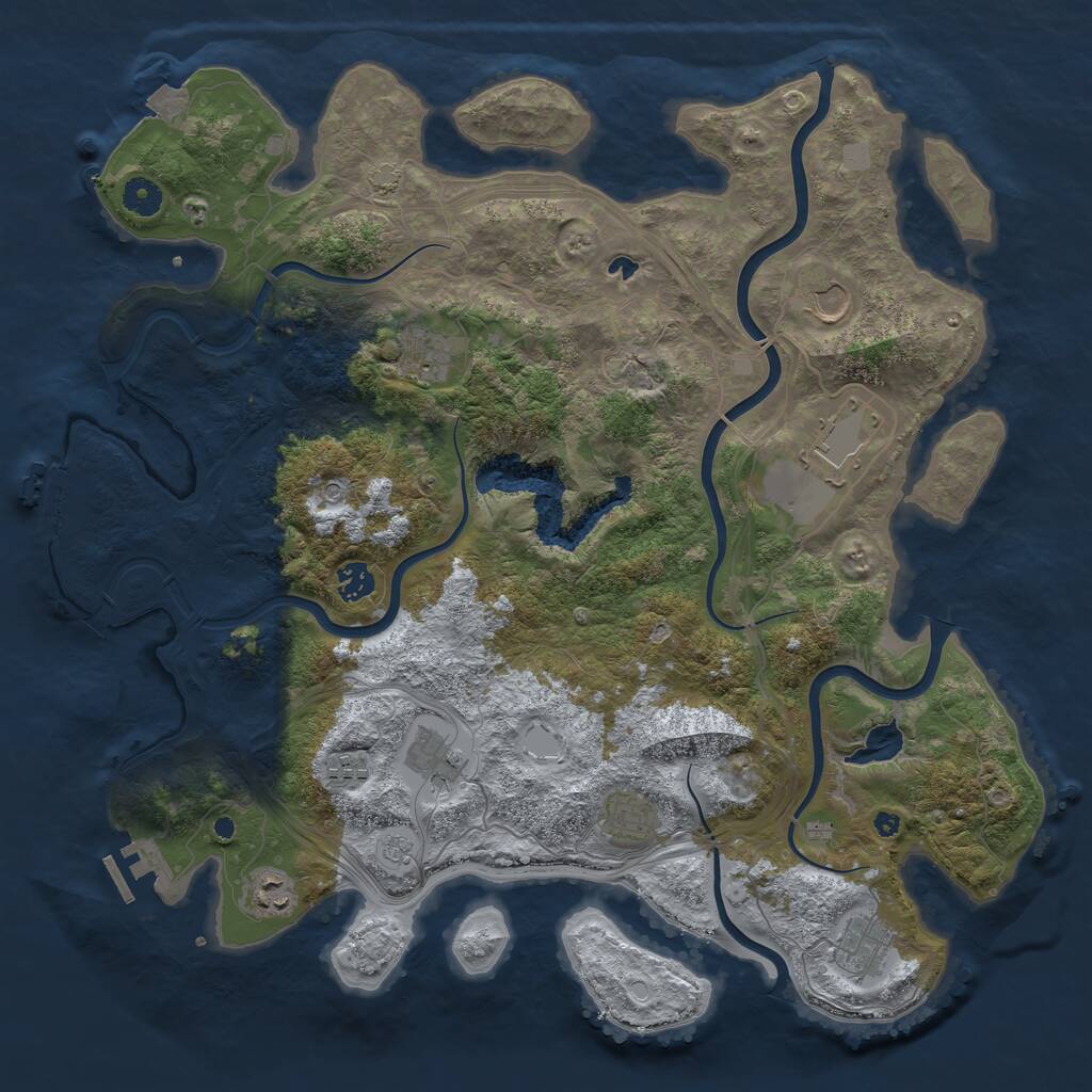 Rust Map: Procedural Map, Size: 4250, Seed: 4303433, 15 Monuments